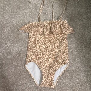 Rylee + Cru Leaf Print One-Piece Swimsuit